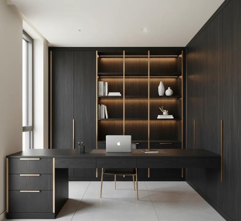 Executive office fit-out with custom cabinetry